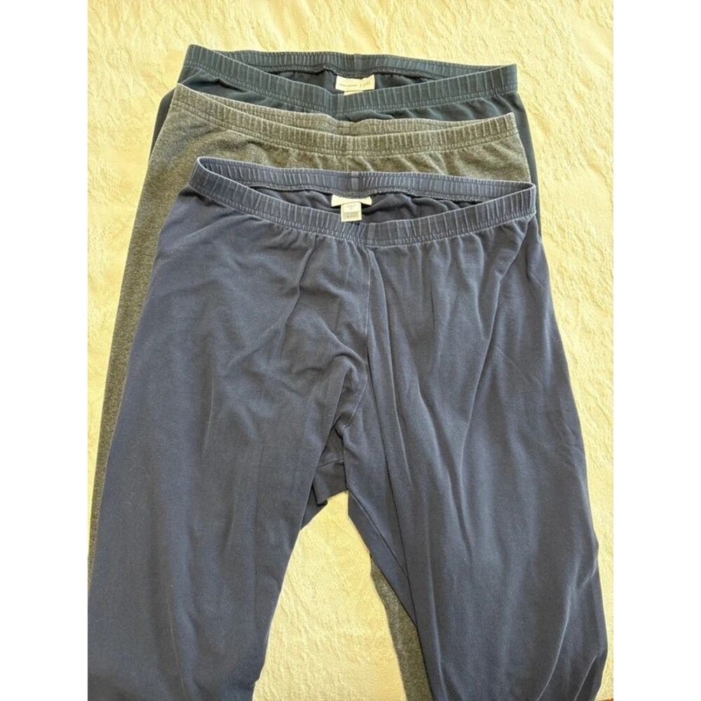 Three Pairs J Jill Ankle Leggings Navy Grey Medium